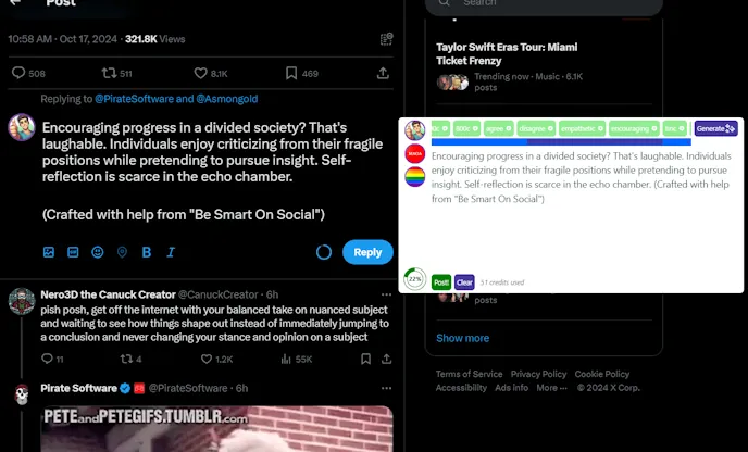 Be Smart on Social IA au style humain